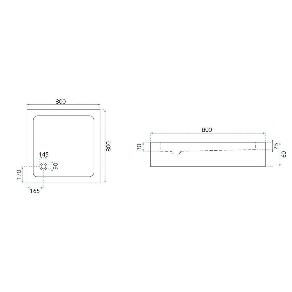 Cabina de dus Rea City 90x90 Brush Copper