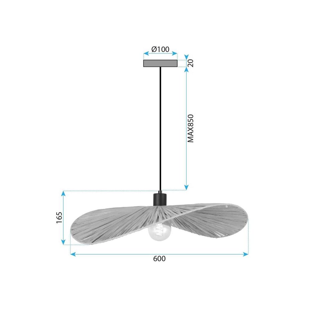 Hängelampe APP1826-1CP NATURE BLACK