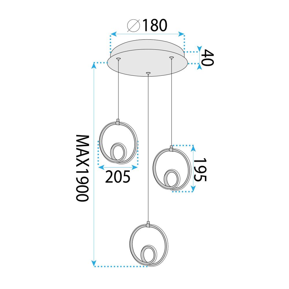 Lampe LED LHJ095-3CP GOLD