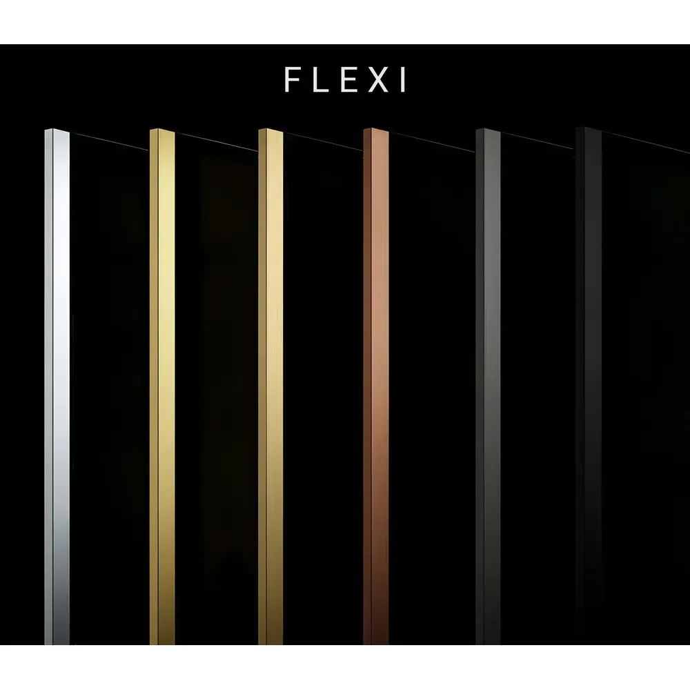 Sprchová zástěna Rea Flexi Transparent / Brush Copper 100