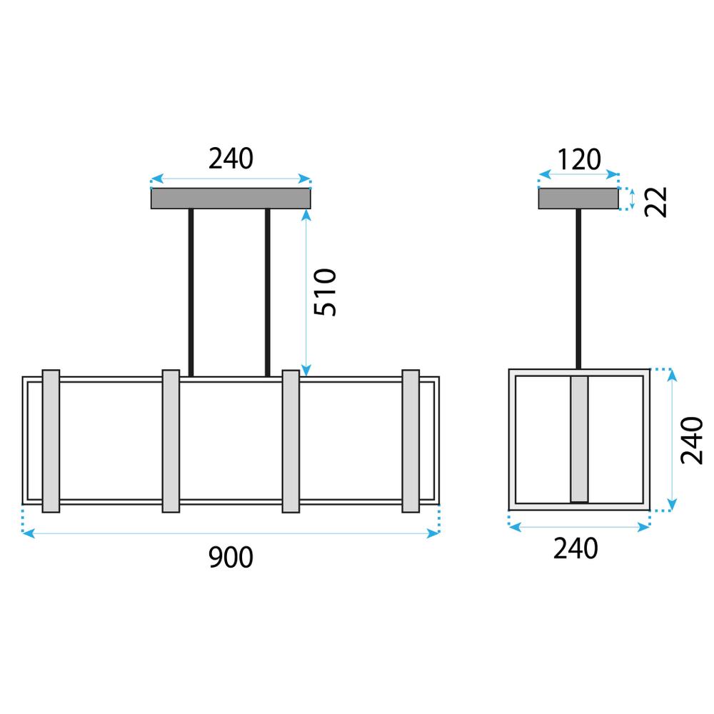 Deckenleuchte Geometrical APP1583-4CP