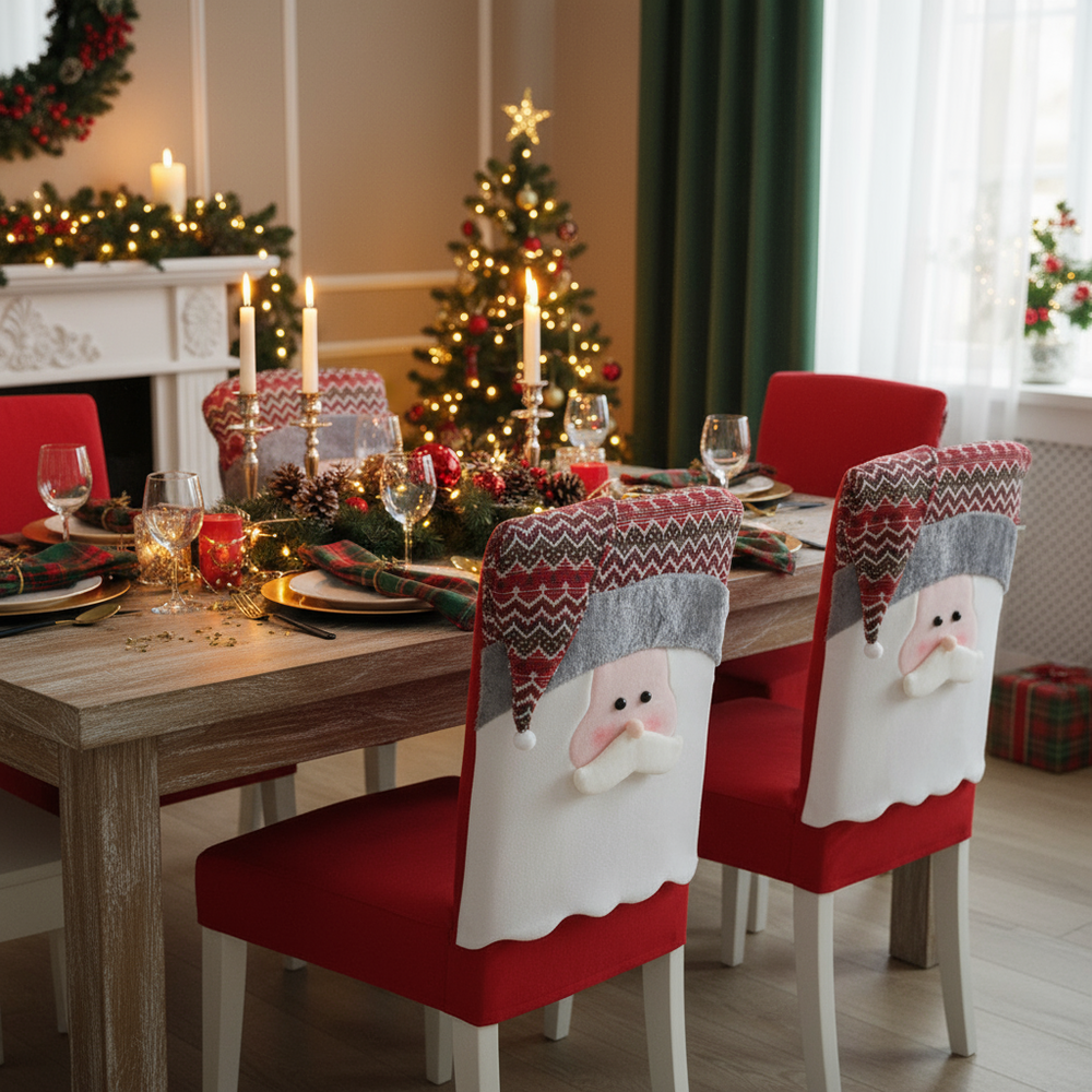 Pokrowiec na krzesło świąteczny YX22020 4 szt