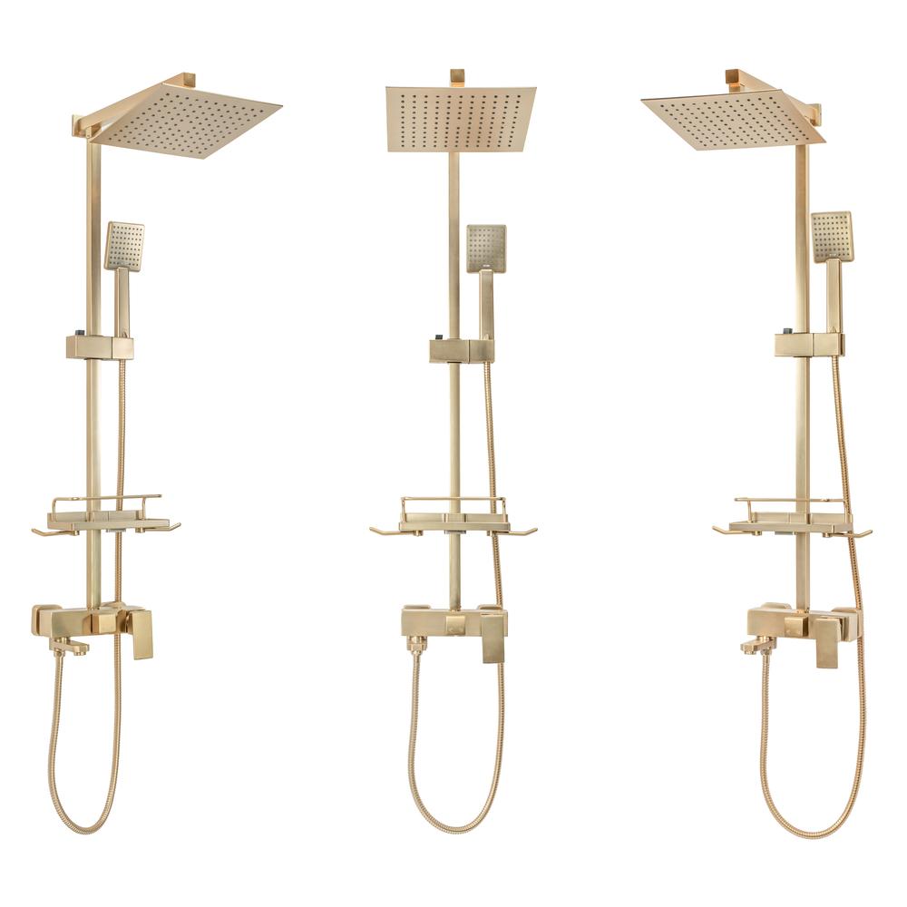 Zuhanyszett REA JACK BRUSHED GOLD