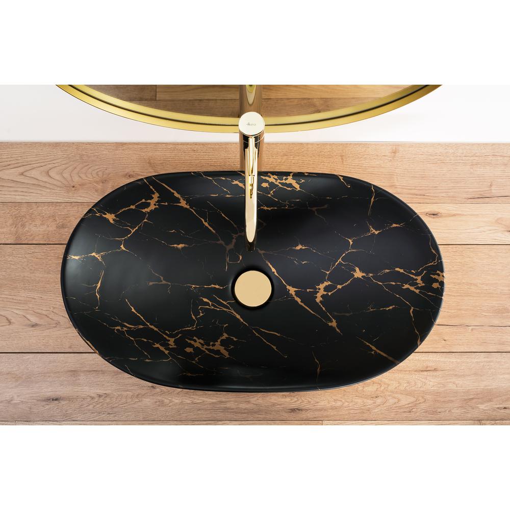 Lavoar de blat Rea REA Royal In Black Marble Gold