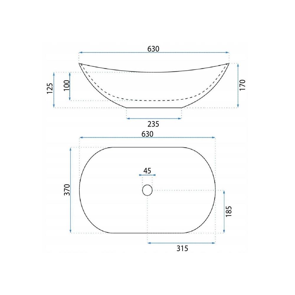 Countertop washbasin Basaro Westa