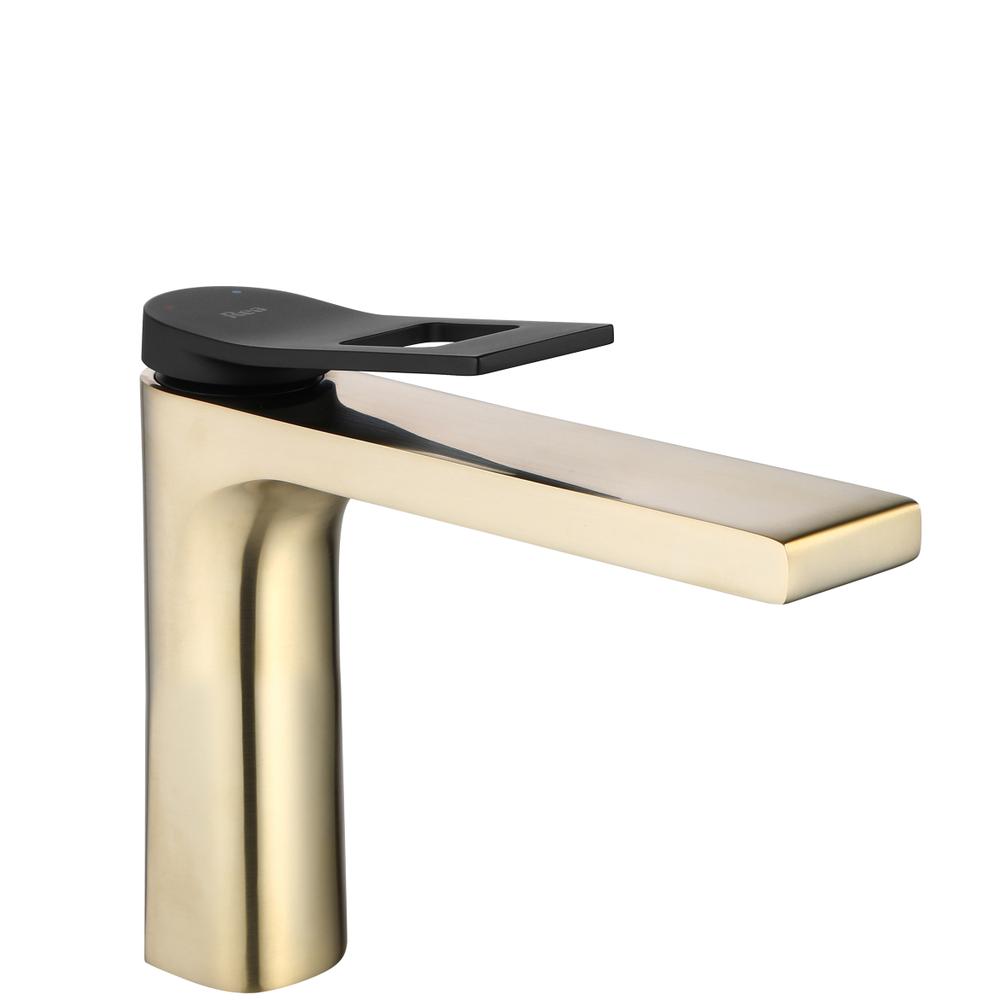 Bathroom faucet REA Soul Gold mat black low