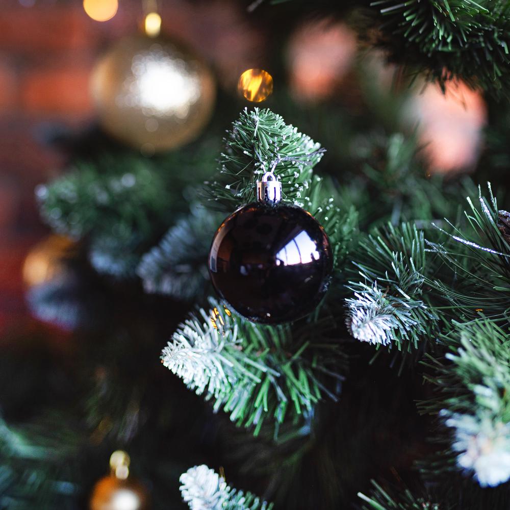 BOMBKI CHOINKOWE CZARNE 100SZT KL-21X04