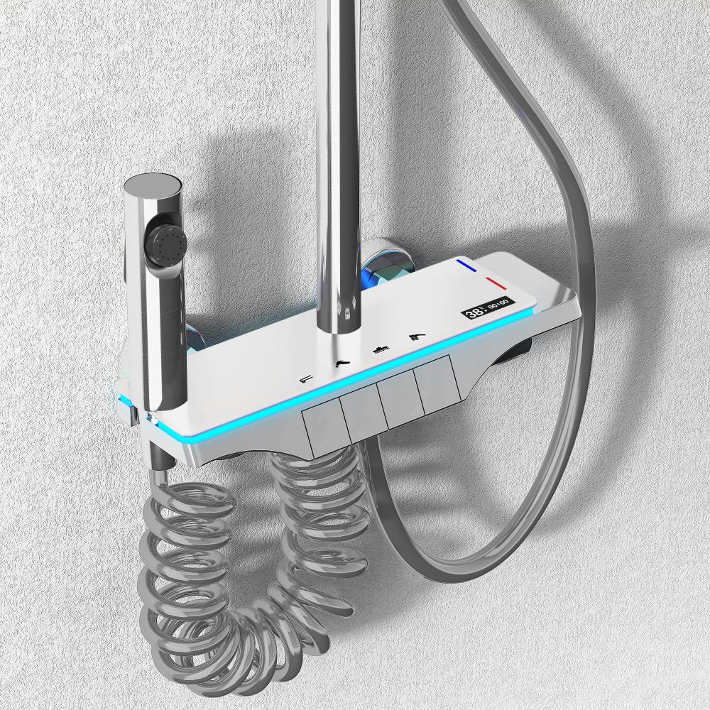 Zestaw PRYSZNICOWY REA Savio z wyświetlaczem LED Chrom