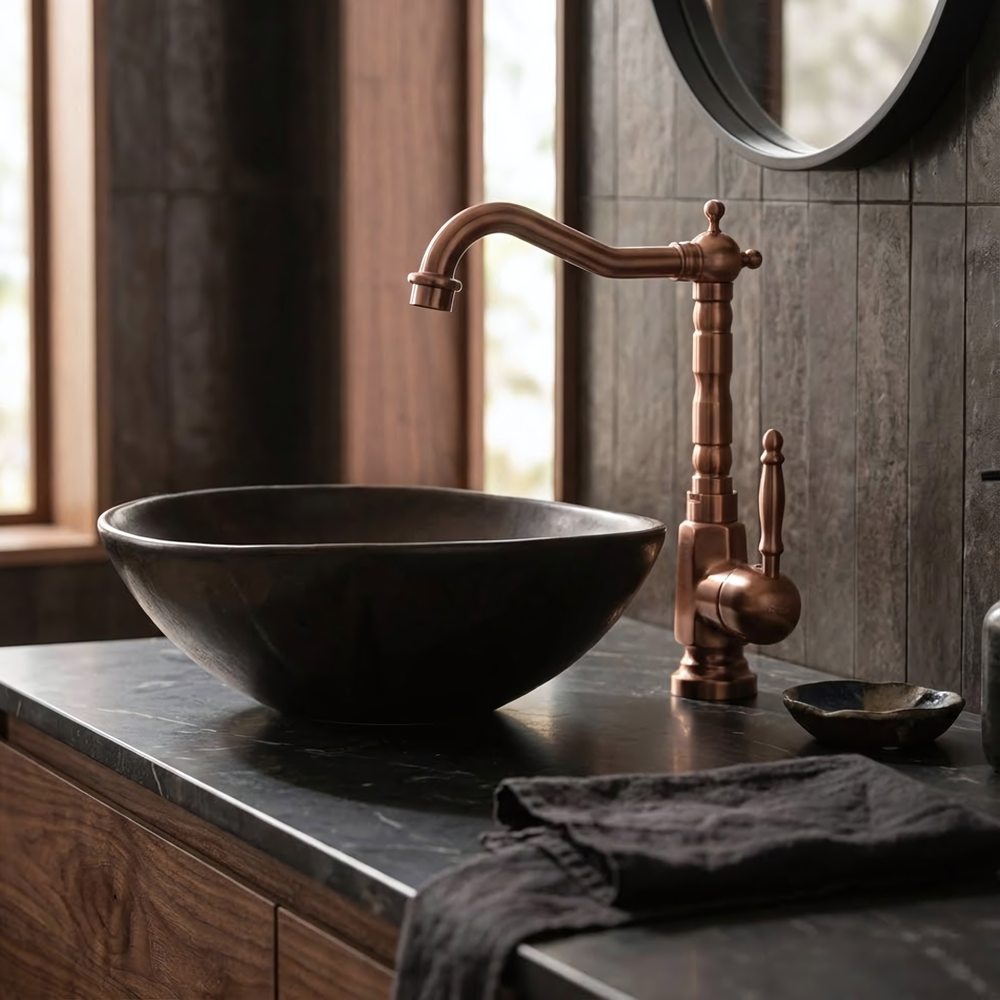 Baterie pentru baie Rea Bona Brush Copper High