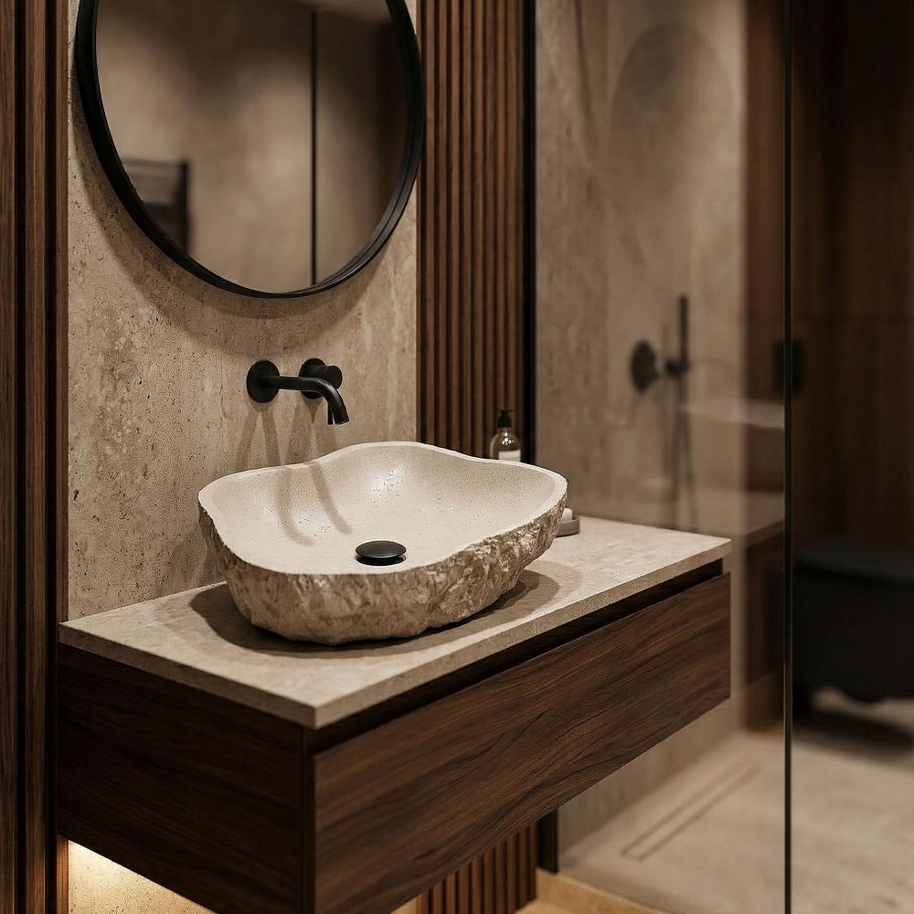 Lavoar pe blat Isla Warm Beige