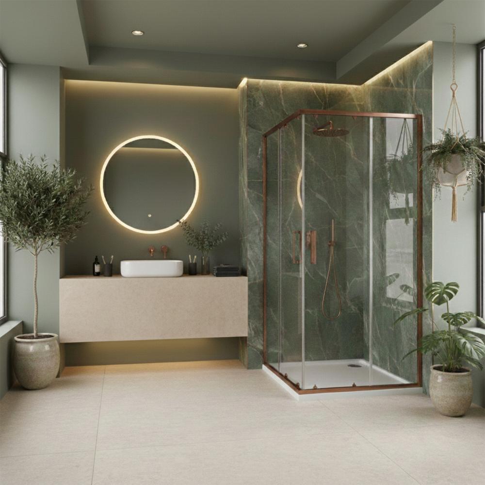 Zuhanykabin Rea City 80x80 Copper Brush