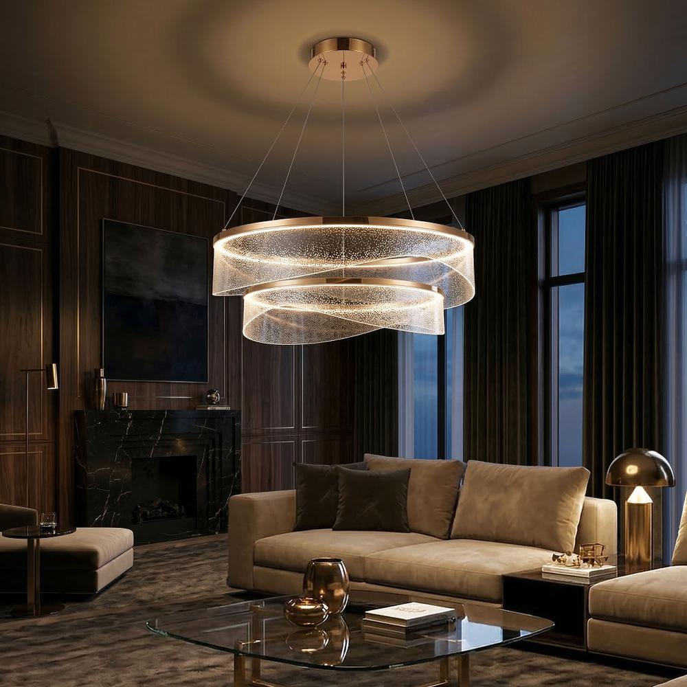 LAMPA SUFITOWA WISZĄCA G146-2CP ZŁOTA