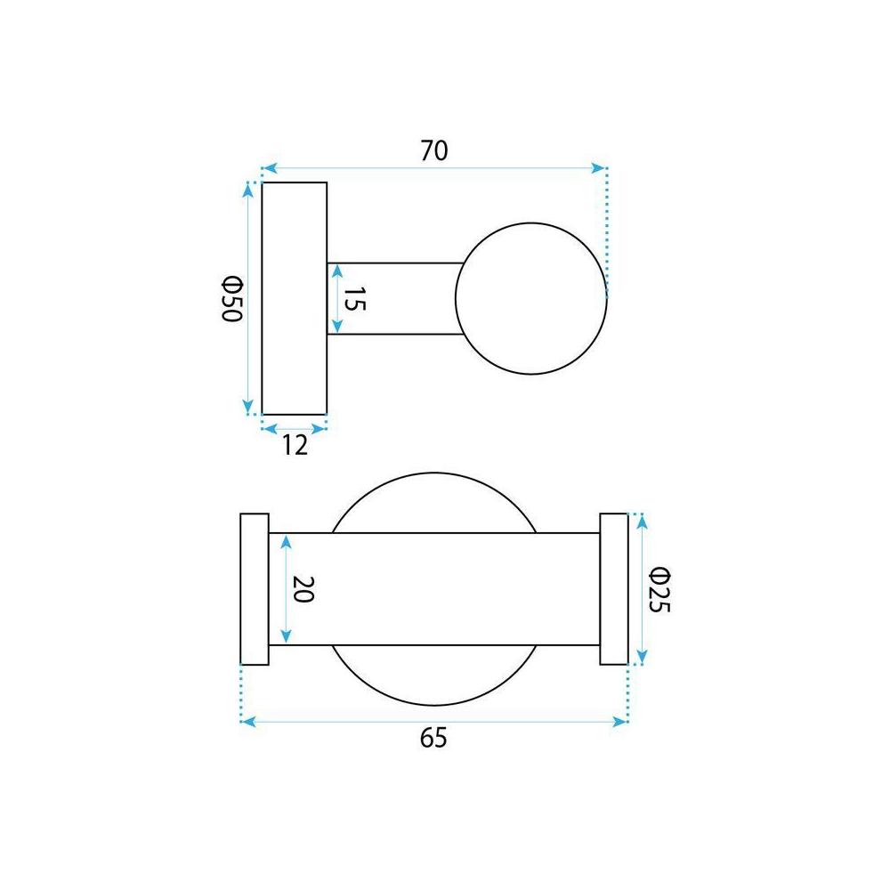 Cuier dublu 6612 Modern Gold Brush