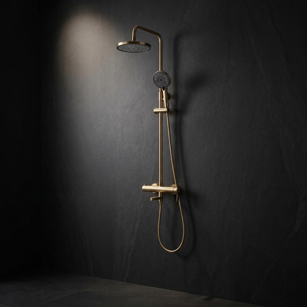 Shower Set Rea Arcos brush gold