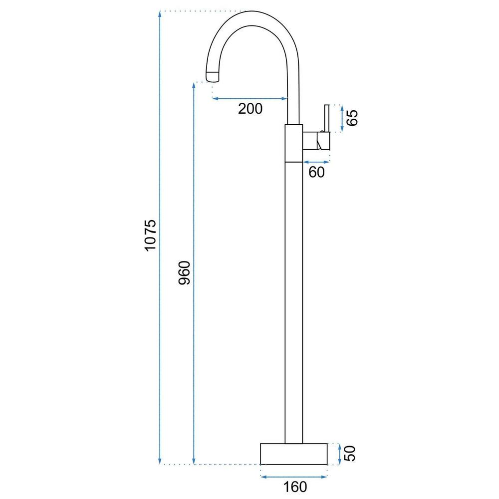 Voľne stojaca batéria REA LUNGO Gold
