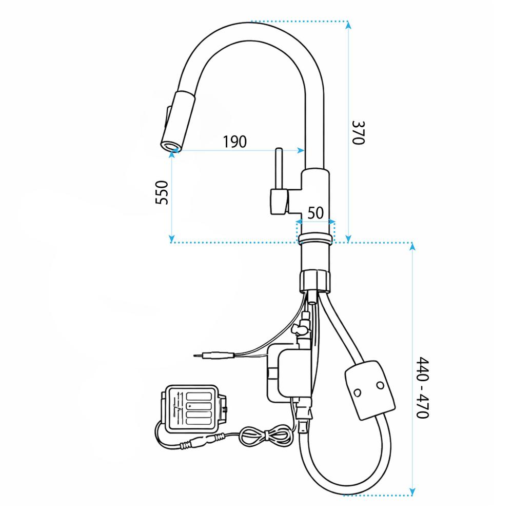 Kuchynská batéria Rea Fresh Touch Brush Nickel