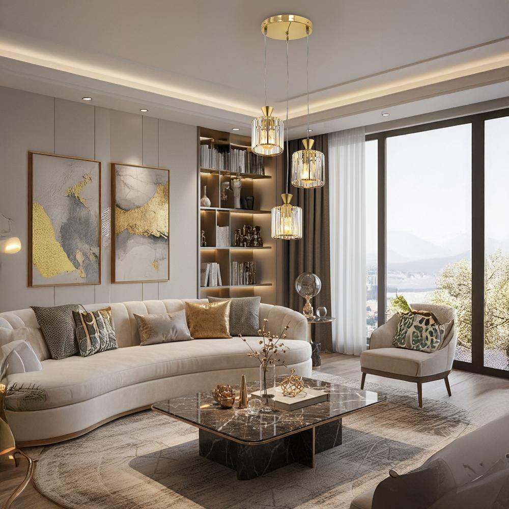 Hängelampe EBT026-3CP GOLD