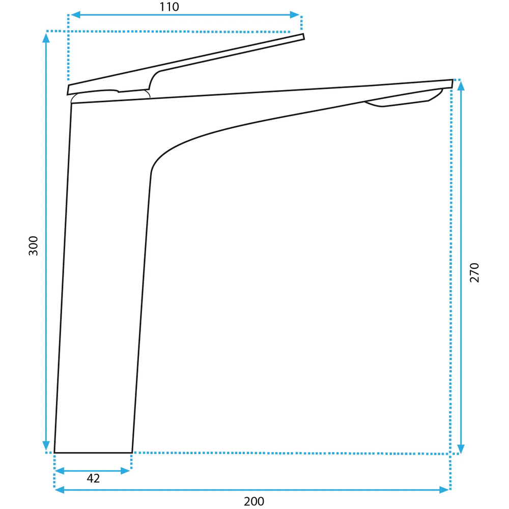 Maišytuvas vonios kambario Rea AVALON CHROME High