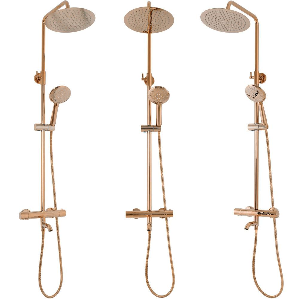 Rea Lungo Copper dušas un vannas komplekts ar termostatu