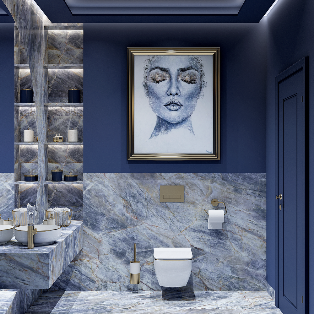 Misa WC podwieszana Carlo Flat Gold Edge