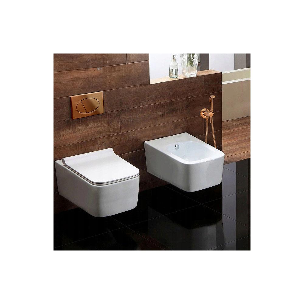 Bateria Bidetowa REA Lungo Loop Miedź Szczotkowana