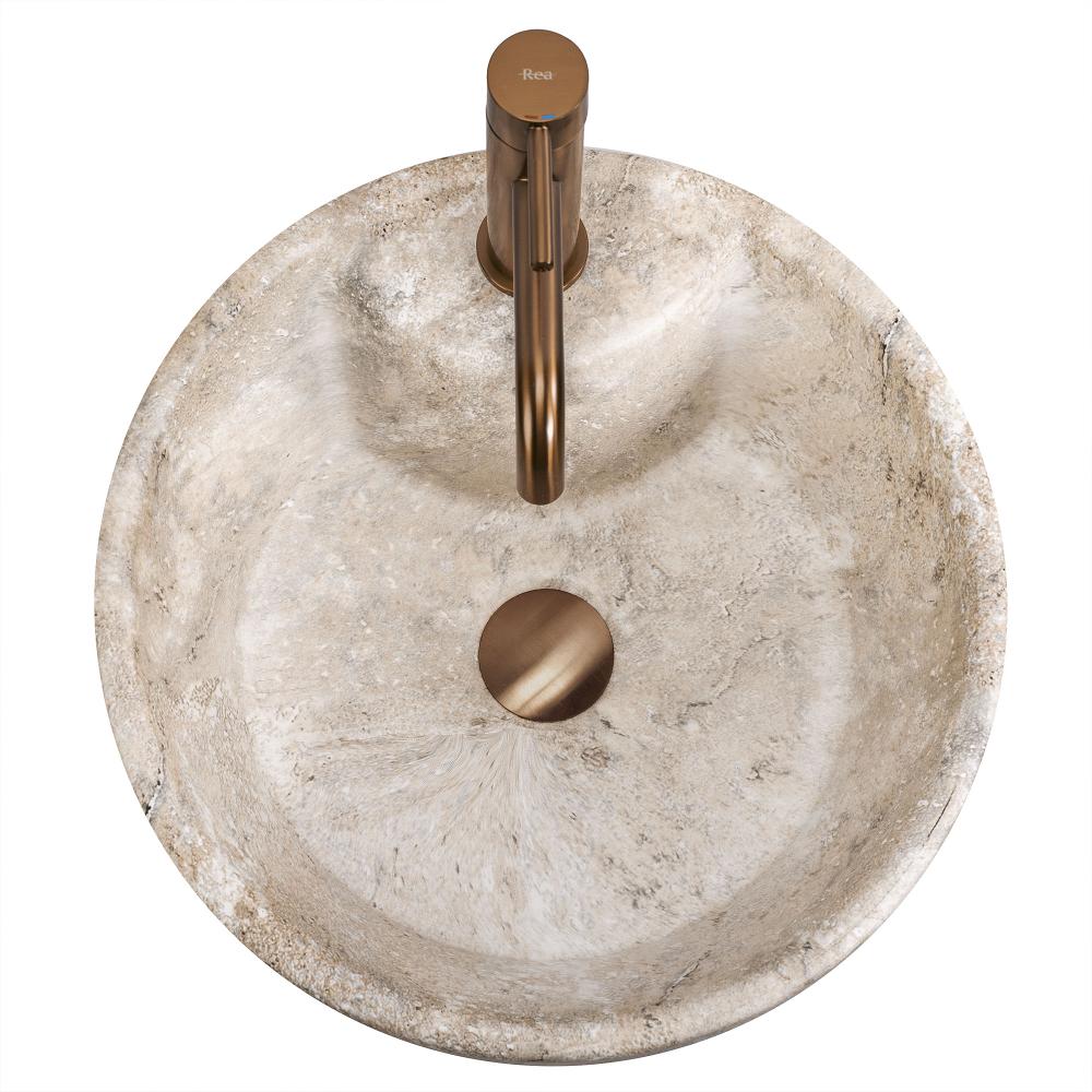 νιπτήρας δαπέδου κεραμικός/ μαρμάρινη όψη  Blanka Savana Matt  Μ: 40 x Π 40 Ύψος 85 Βάθος 14,5 εκ