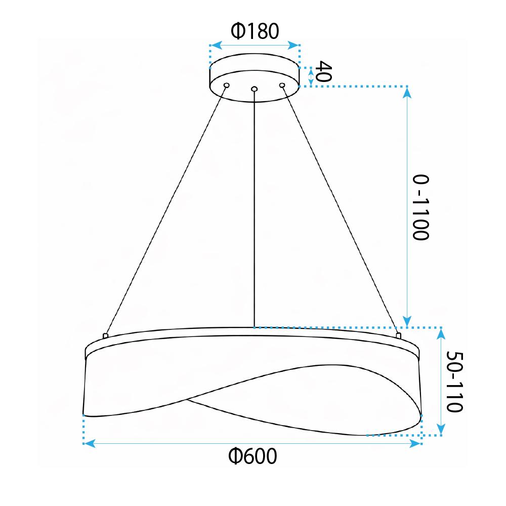 LAMPA SUFITOWA WISZĄCA G145-CP 60 ZŁOTA