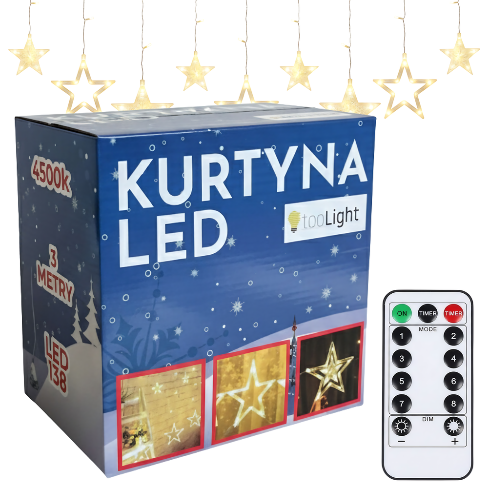 Kurtyna LED z Pilotem (CD001-138)