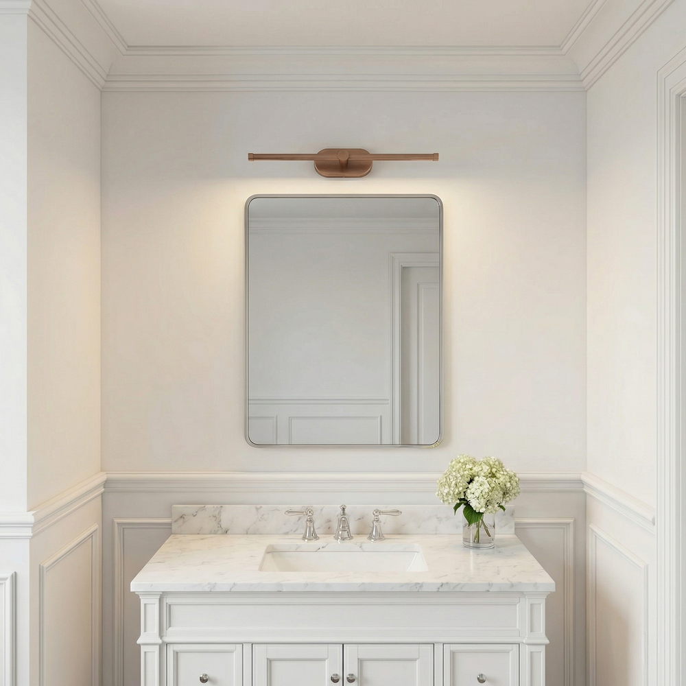 Kinkiet łazienkowy LED APP1895-1W 40 cm Miedź szczotkowana