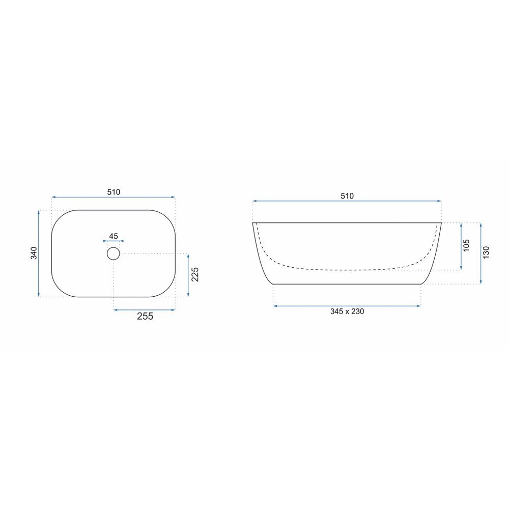 Vasque à poser Rea Claudia 9447 White