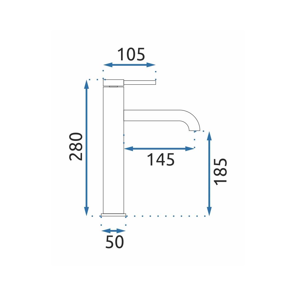 Bathroom faucet Rea Spot Black High