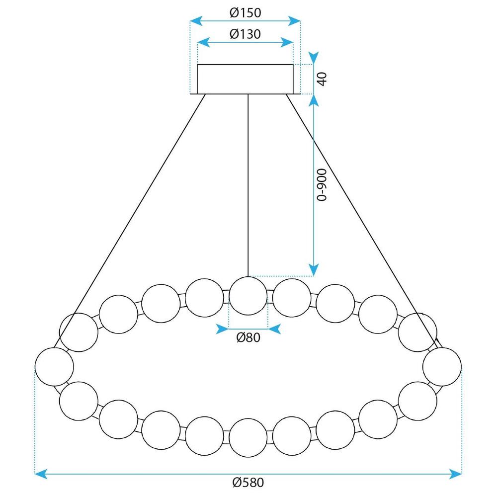 LAMPA WISZĄCA LED G183-CP CHROM