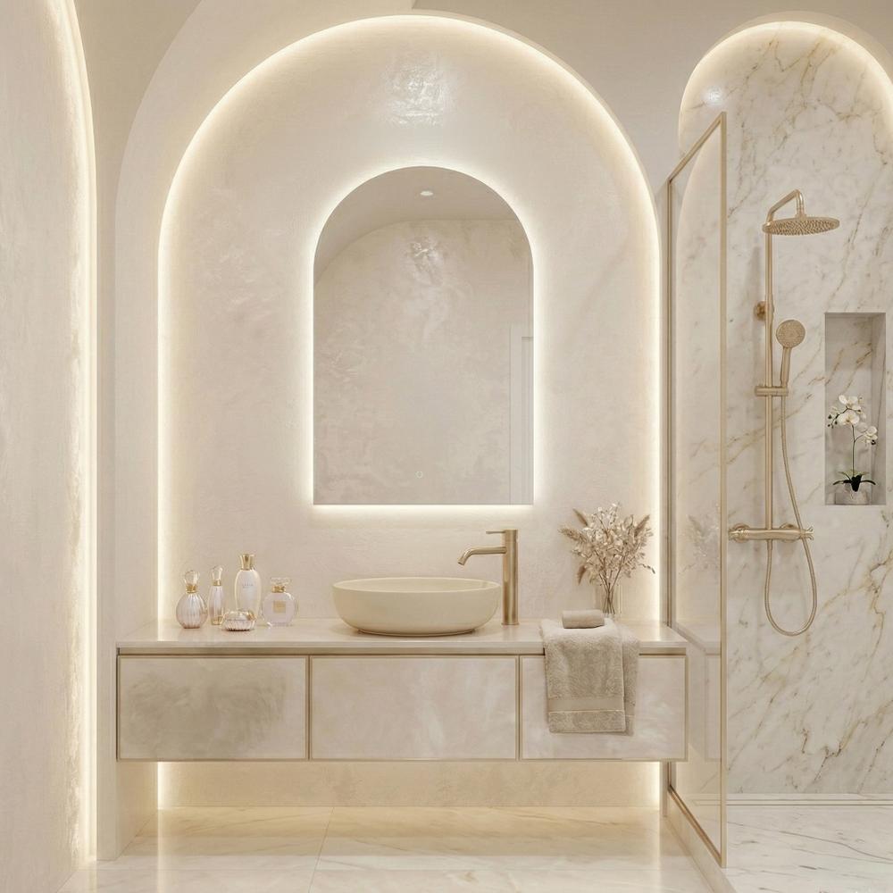 Lustro ścienne LED 90x60cm TOP-1