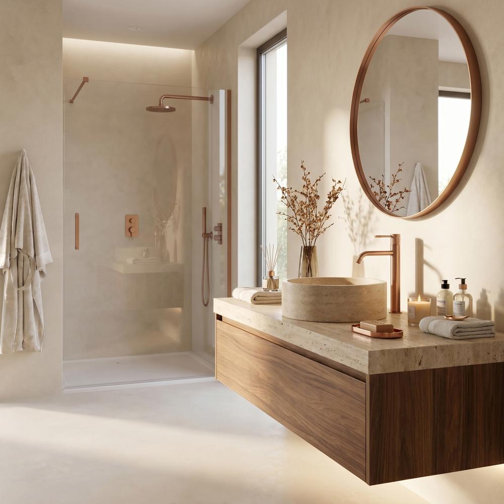 Umývadlový faucet Rea Venti  Brush Copper vysoký
