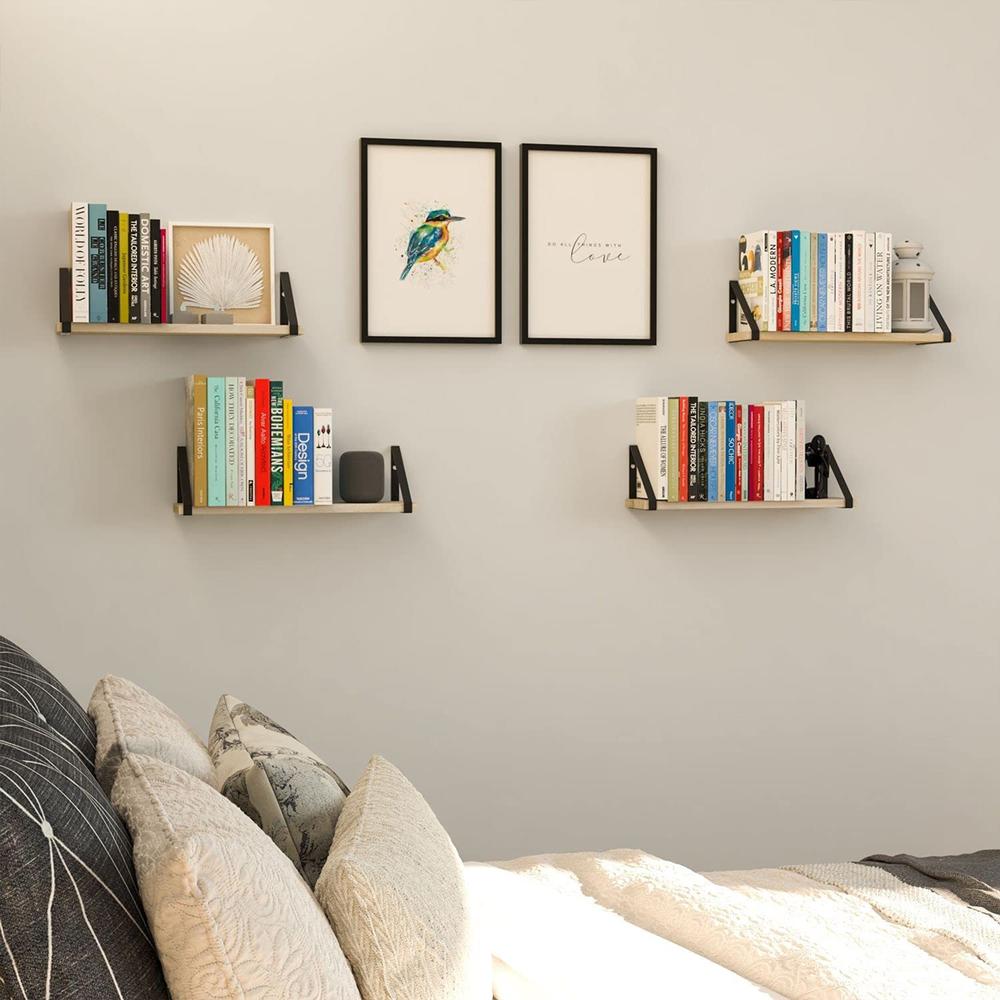 Półka ścienna drewniana 322182 kpl. 3 szt