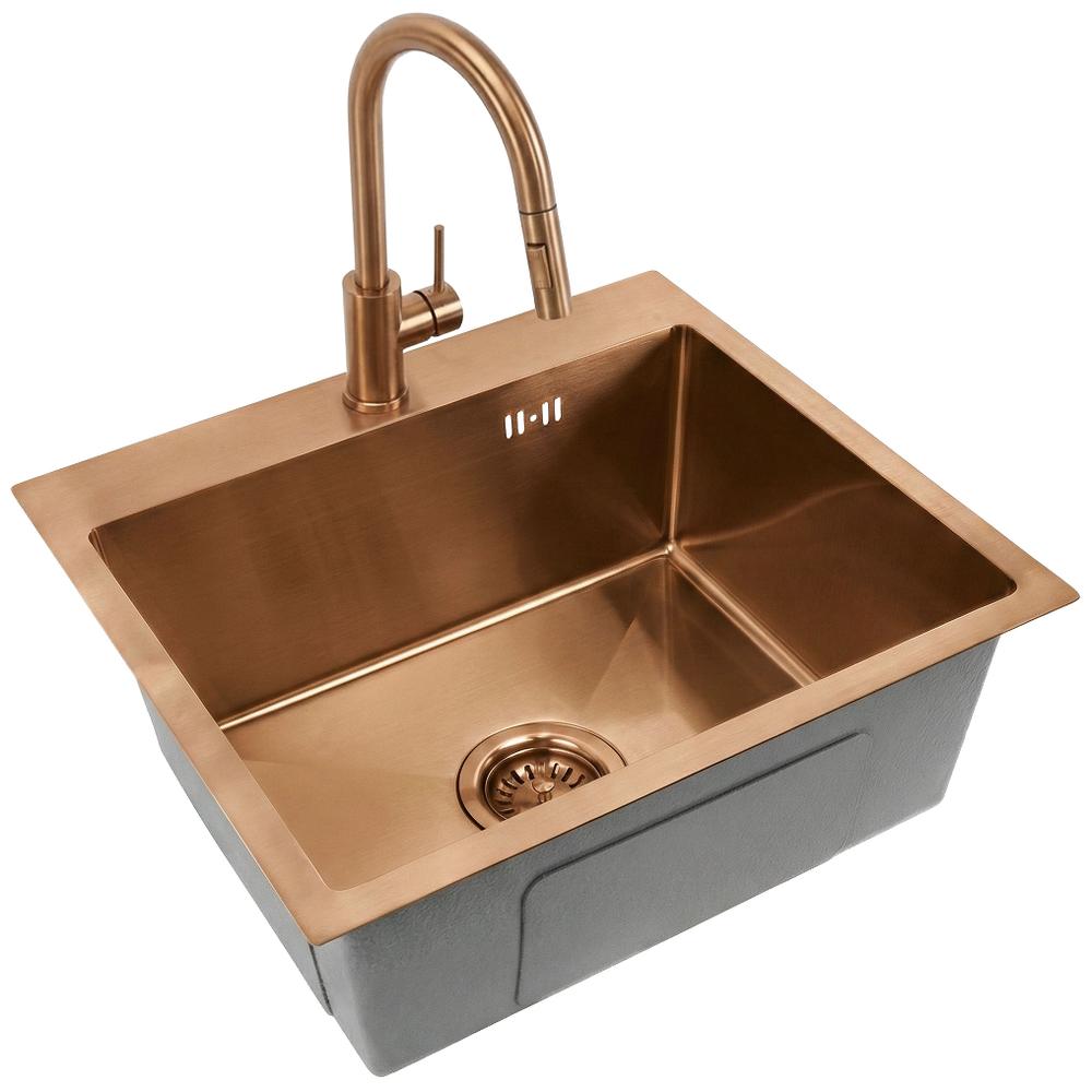 Zlewozmywak stalowy REA Leo 50 Miedź szczotkowana