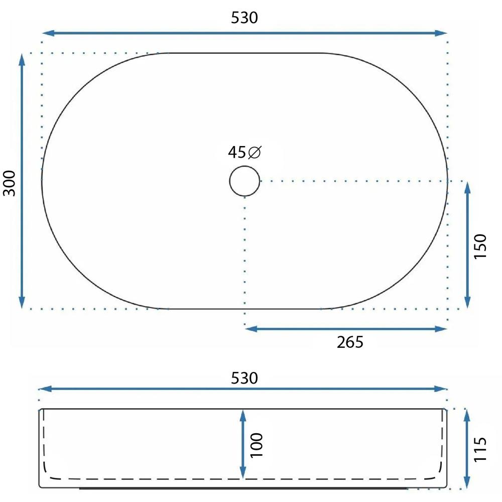 Nadgradni umivaonik Rea LAYLA 50