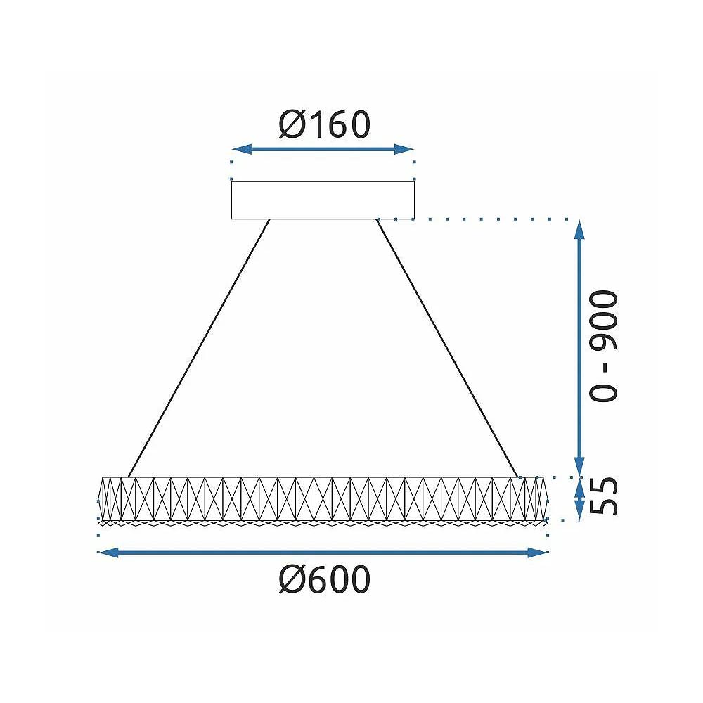 Lampe LED MS002-CP ROSE GOLD 60cm