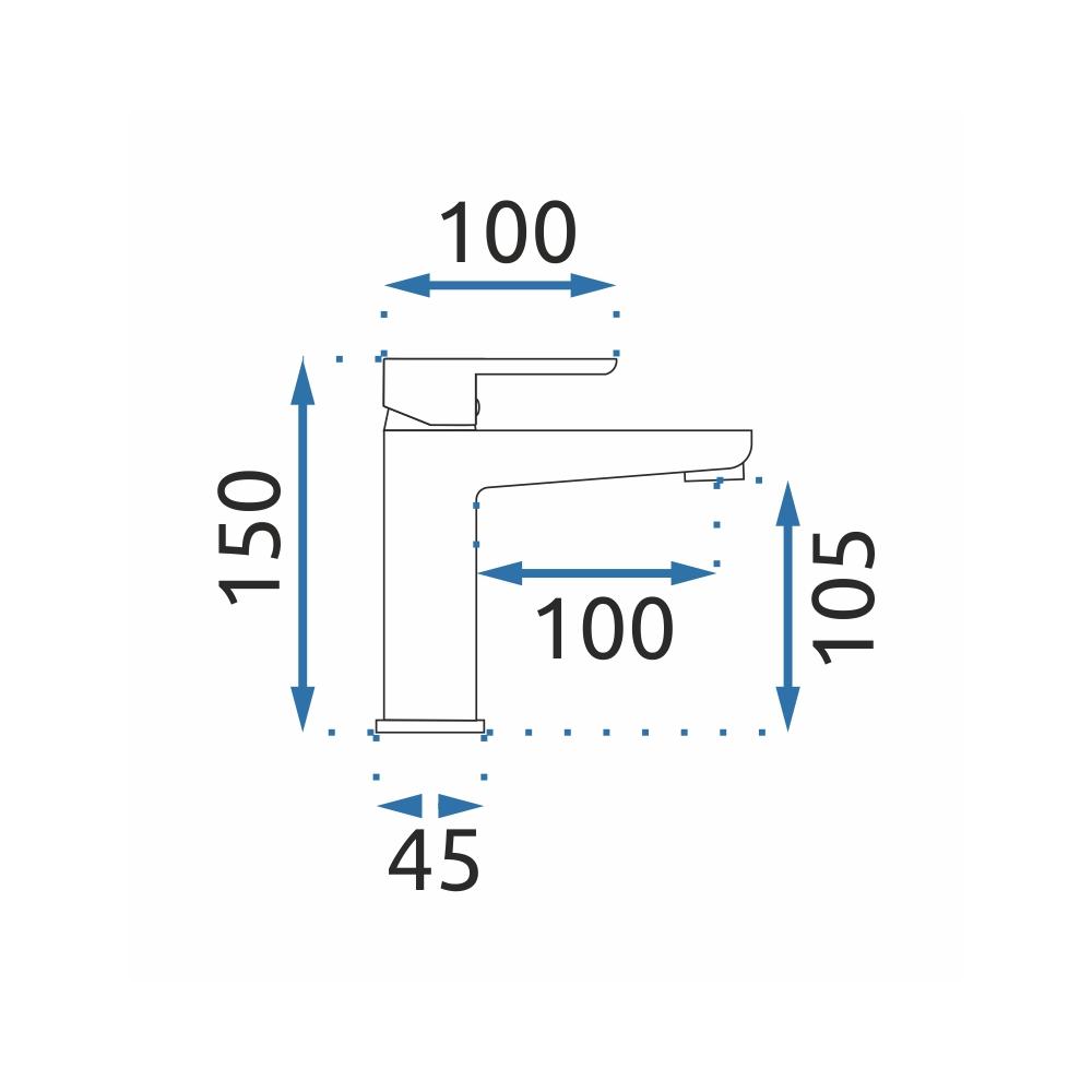 Bathroom faucet REA Orix Gold Low