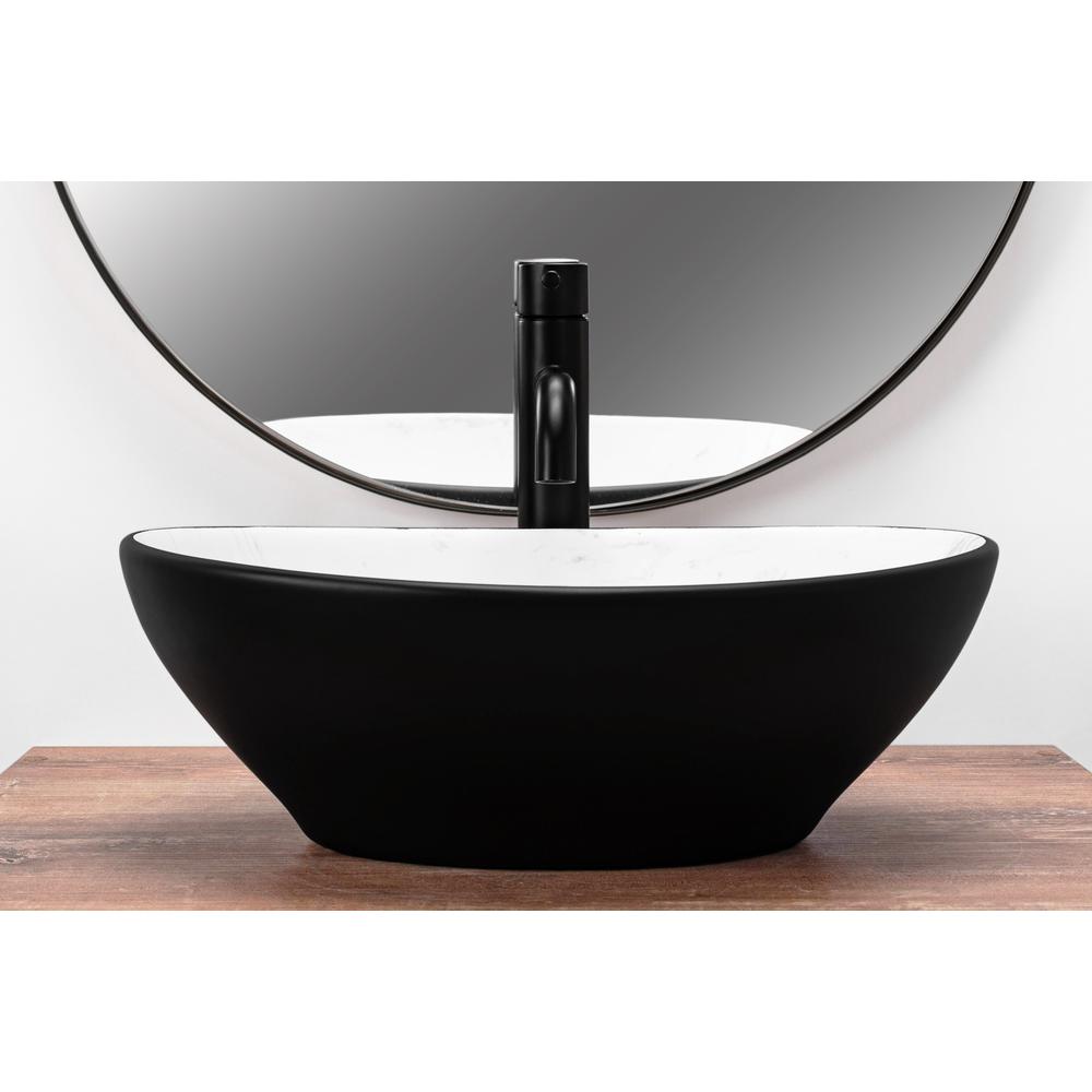 Nadgradni umivaonik Rea Sofia Black Calala Matt