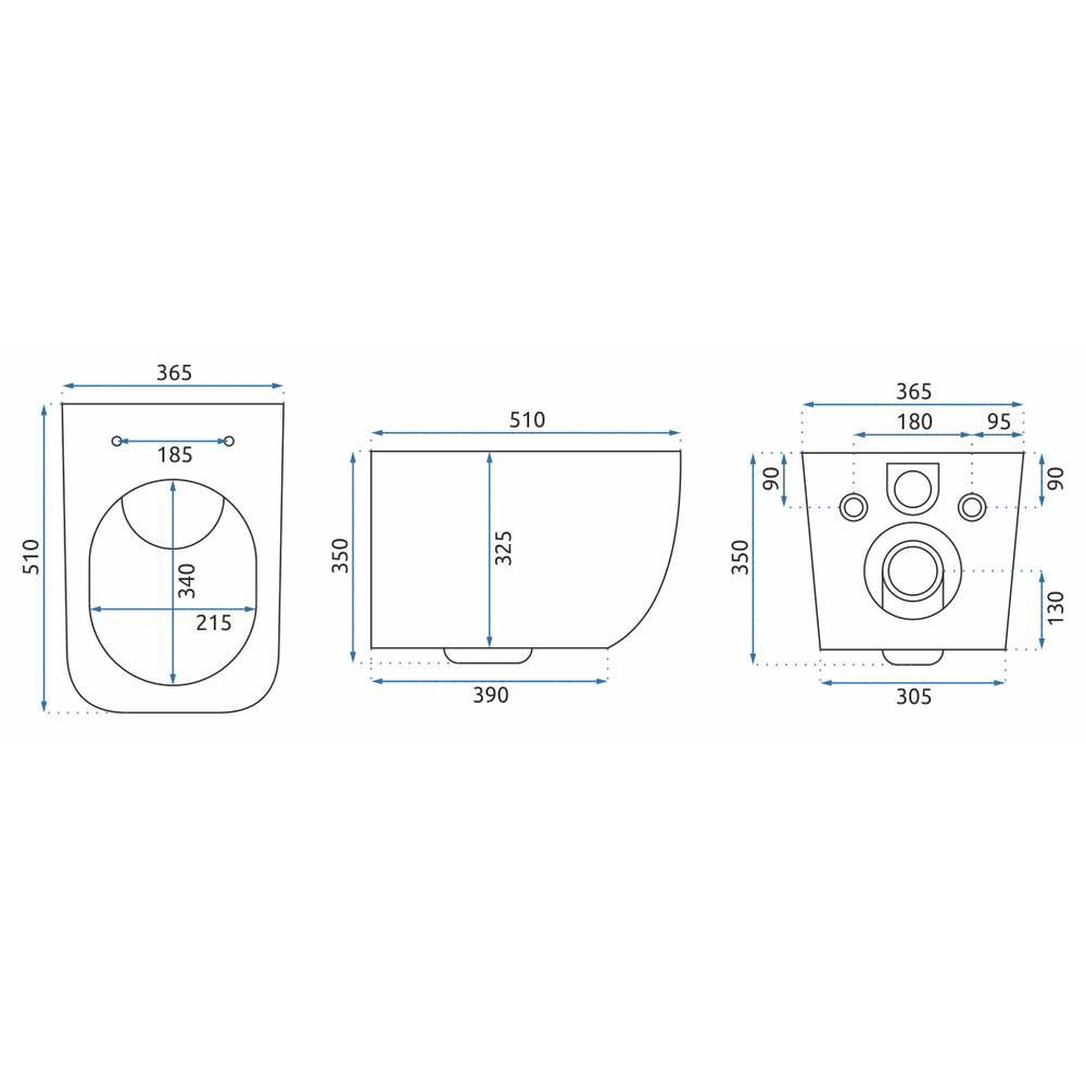 MISA WC PODWIESZANA MARTIN SLIM RIMLESS DUROPLAST