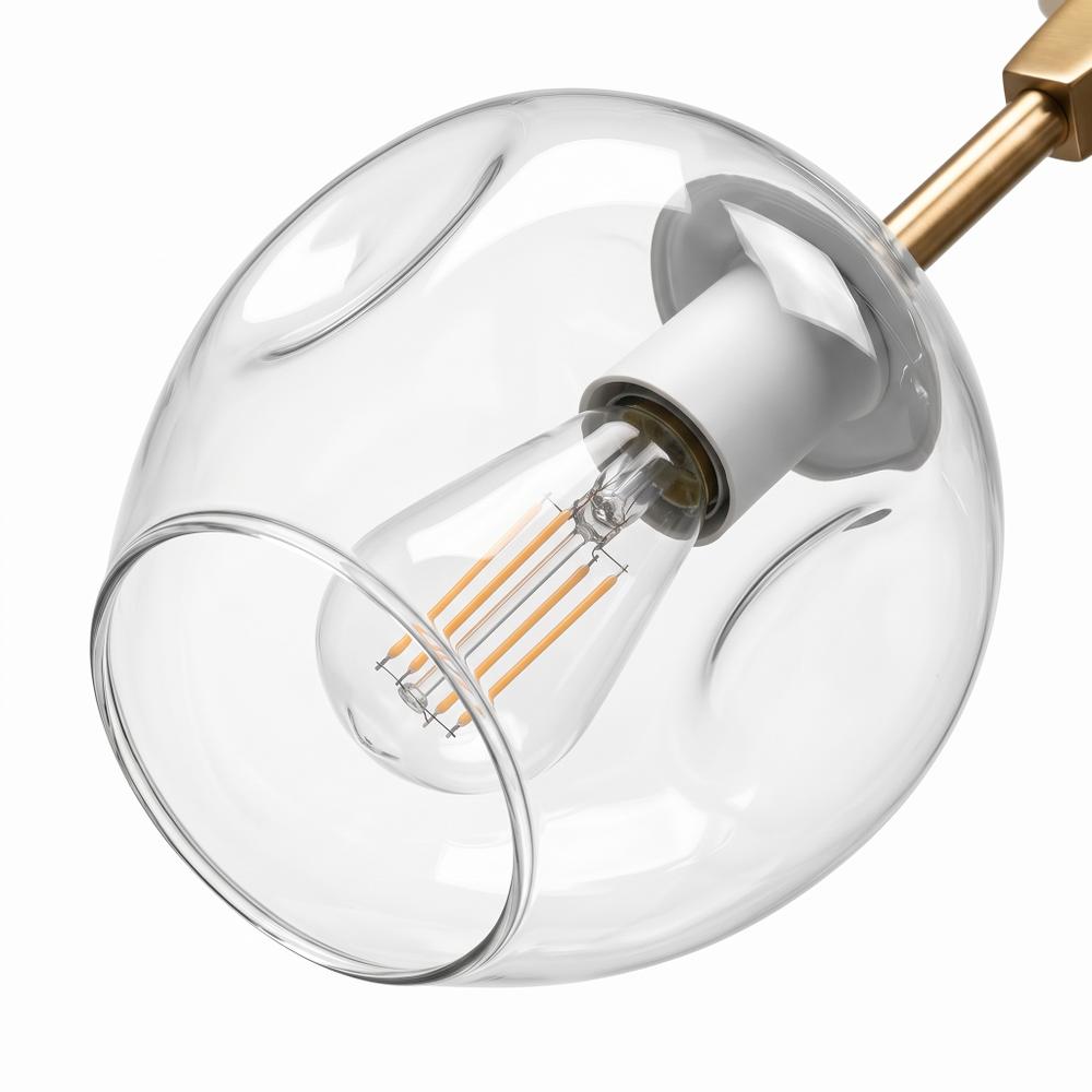 Lampa Wisząca Szklane Kule 5 Ramion APP506-5C Złota