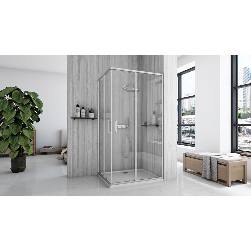 Καμπίνα ντους Rea City 80x100 Nickel Brush