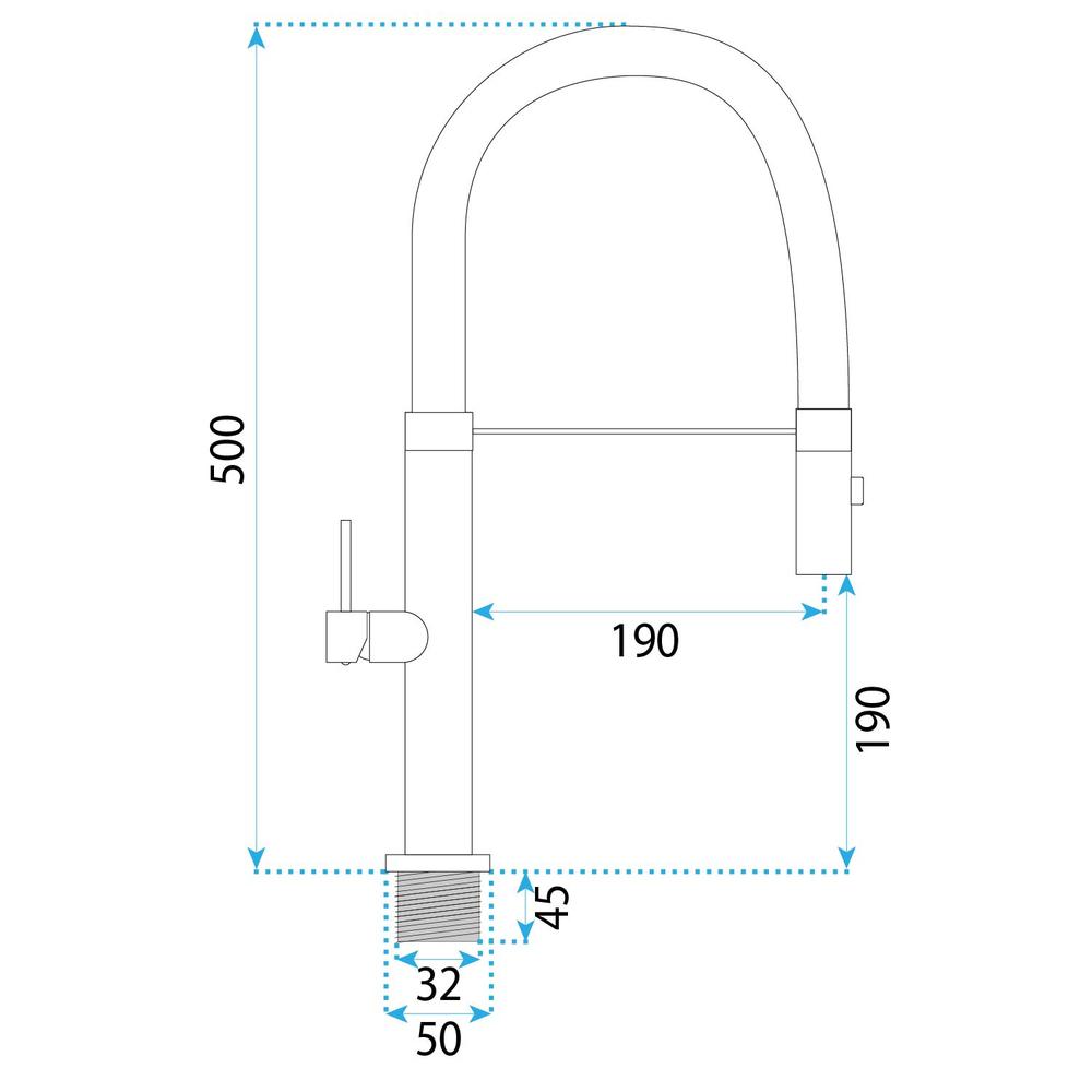 Kitchen faucet Viera copper Brush