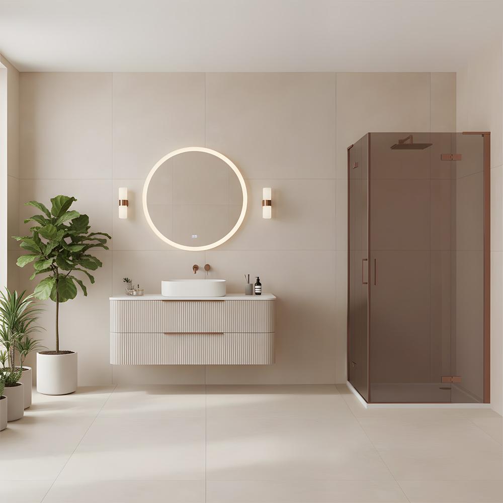 Cabine de douche REA Hugo Double 90x100 Copper Brush