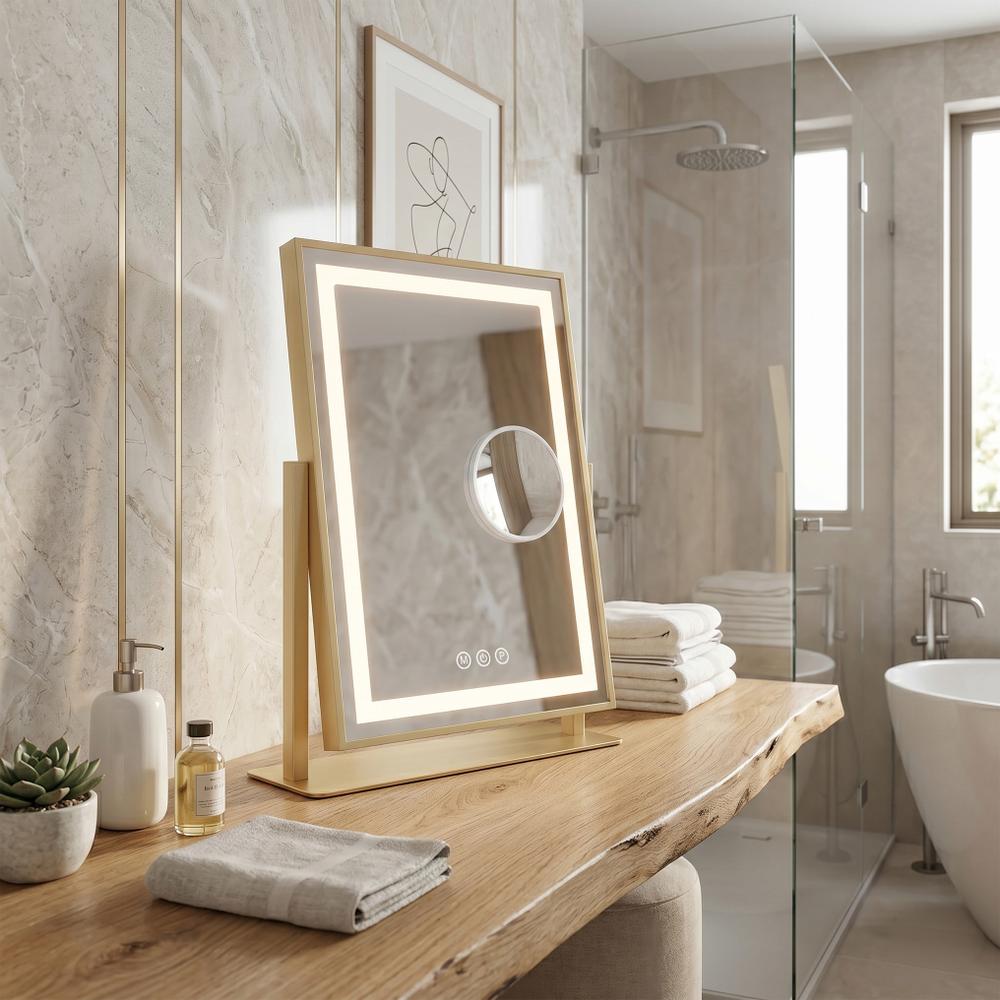 Lustro LED LUMI L.Gold 30x40cm