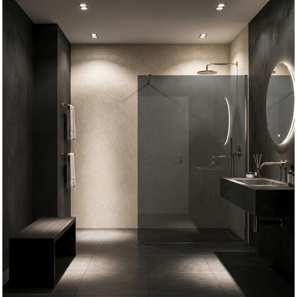 Tuš zaslon Rea Flexi Grey / Chrome 80