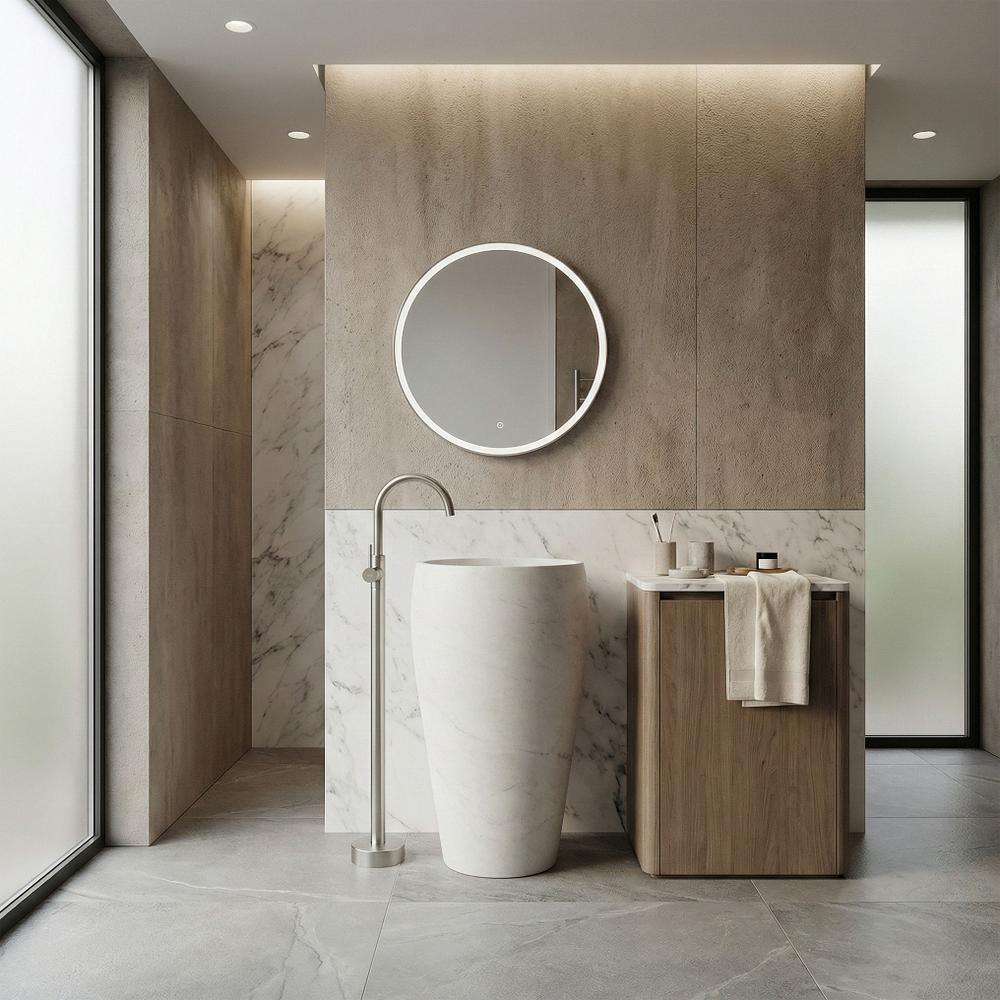 Voľne stojaca batéria REA LUNGO Brush Nickel vysoká