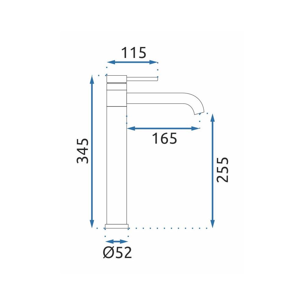Bateria Umywalkowa REA LUNGIS Chrom Super High