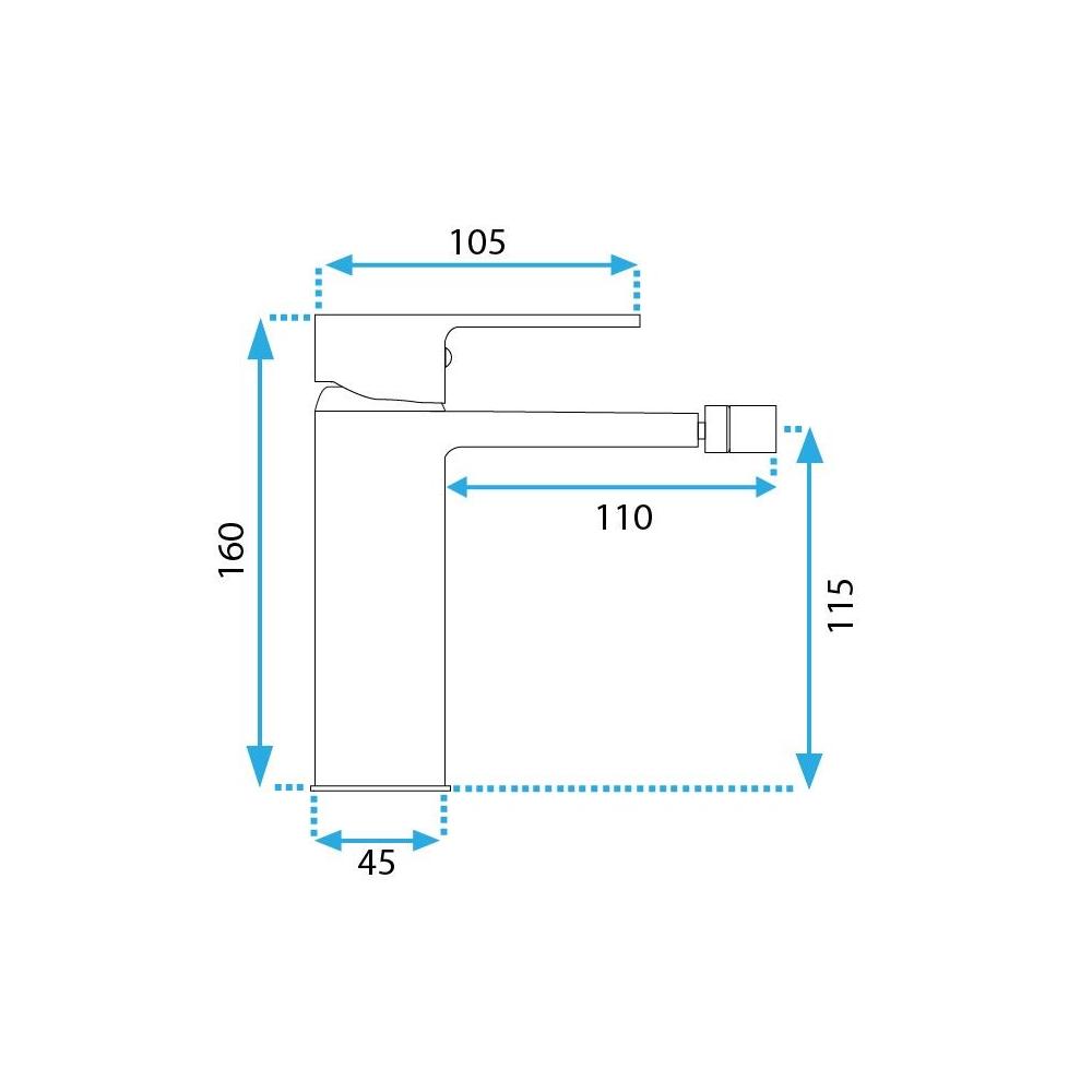 Bateria bidetowa Rea ARGUS Złota
